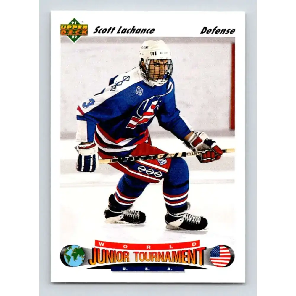1991-92 Upper Deck #692 Scott Lachance NM-MT RC Rookie New York Islanders Hockey Card - Hockey Card Single
