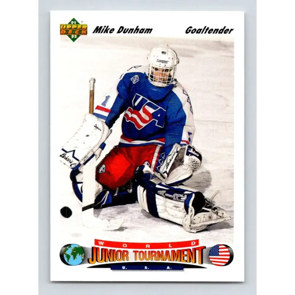 1991-92 Upper Deck #693 Mike Dunham NM-MT RC Rookie Hockey Card - Hockey Card Single