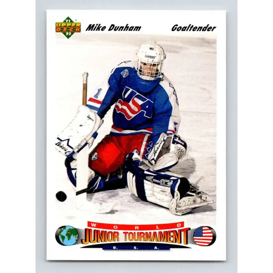 1991-92 Upper Deck #693 Mike Dunham NM-MT RC Rookie Hockey Card - Hockey Card Single