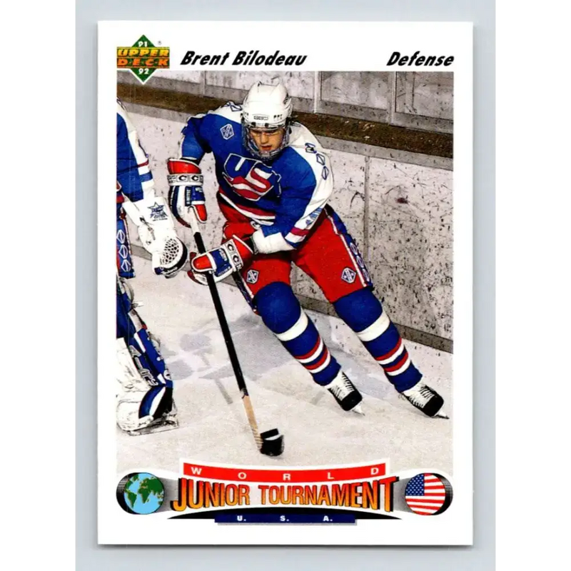 1991-92 Upper Deck #694 Brent Bilodeau NM-MT RC Rookie Hockey Card - Hockey Card Single