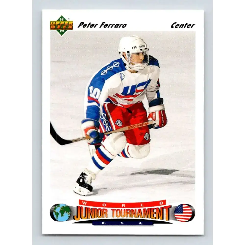 1991-92 Upper Deck #696 Peter Ferraro NM-MT RC Rookie Hockey Card - Hockey Card Single