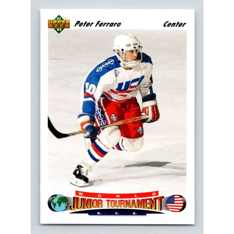 1991-92 Upper Deck #696 Peter Ferraro NM-MT RC Rookie Hockey Card - Hockey Card Single