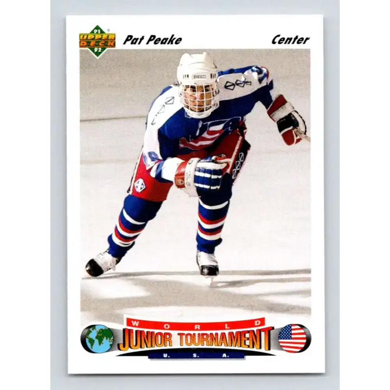 1991-92 Upper Deck #697 Pat Peake NM-MT RC Rookie Hockey Card - Hockey Card Single