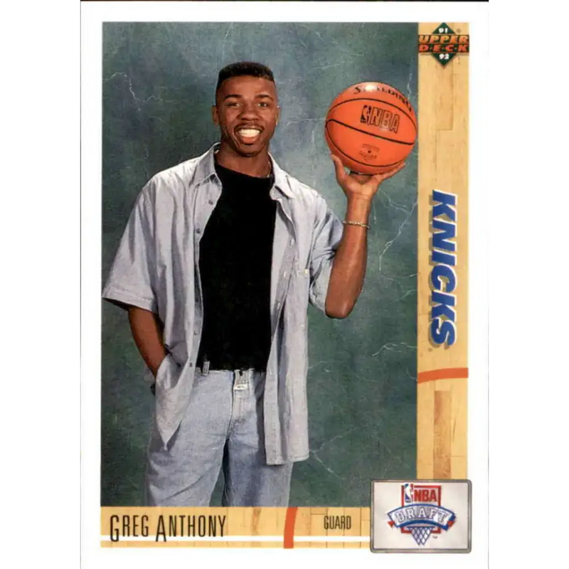 1991-92 Upper Deck #7 Greg Anthony NM-MT RC Rookie New York Knicks Basketball Card - Basketball Card Single