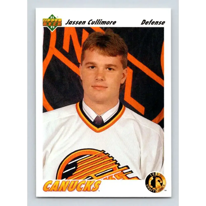 1991-92 Upper Deck #72 Jassen Cullimore NM-MT RC Rookie Hockey Card - Hockey Card Single