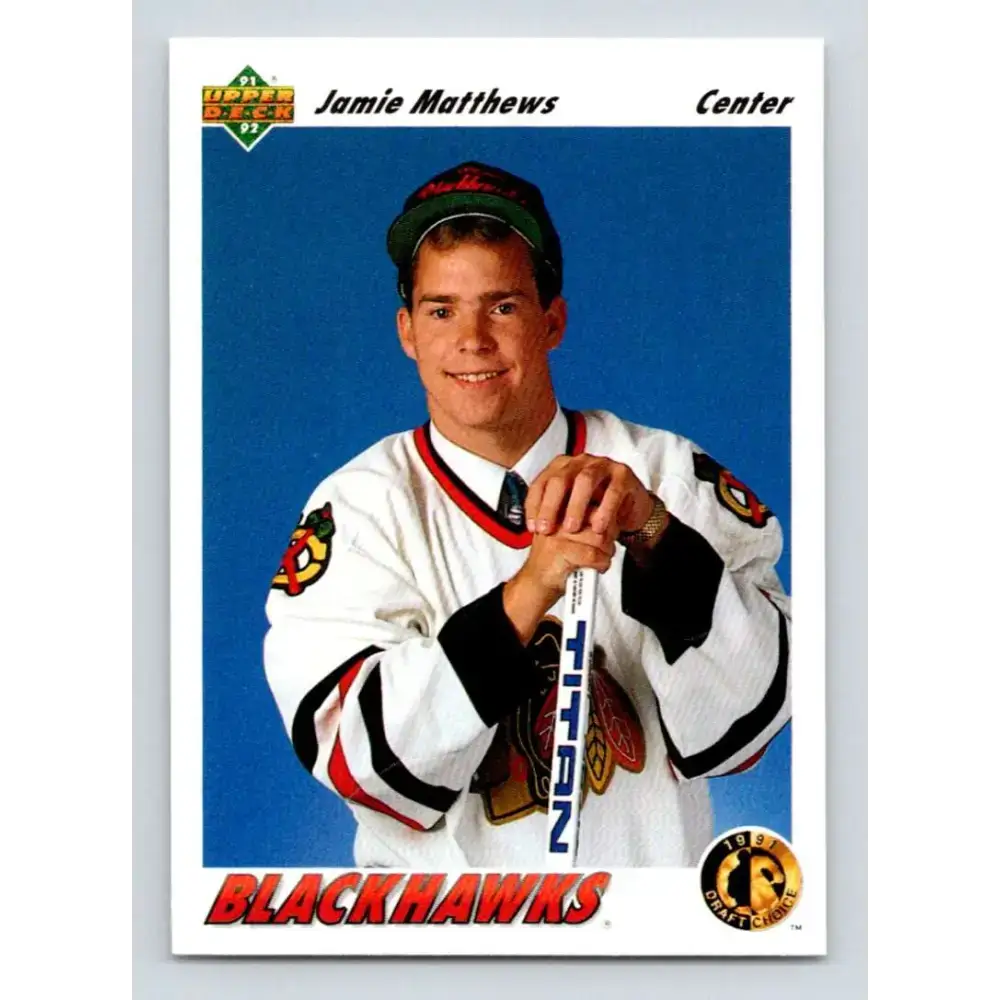 1991-92 Upper Deck #76 Jamie Matthews NM-MT RC Rookie Hockey Card - Hockey Card Single