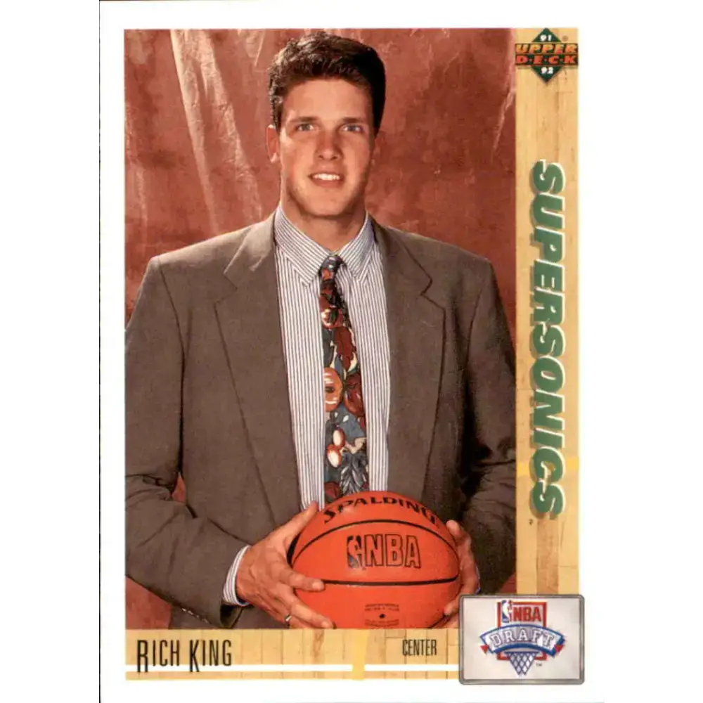 1991-92 Upper Deck #8 Rich King NM-MT RC Rookie Seattle SuperSonics Basketball Card - Basketball Card Single