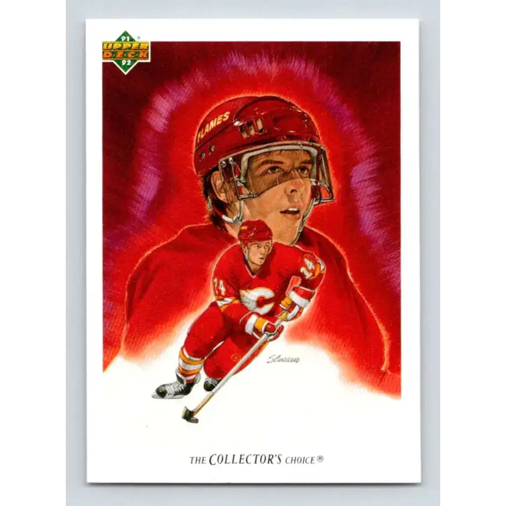 1991-92 Upper Deck #80 Theo Fleury TC NM-MT Calgary Flames Hockey Card - Hockey Card Single
