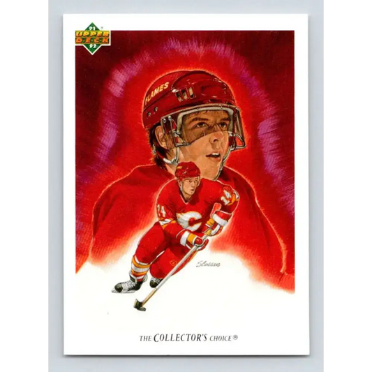 1991-92 Upper Deck #80 Theo Fleury TC NM-MT Calgary Flames Hockey Card - Hockey Card Single