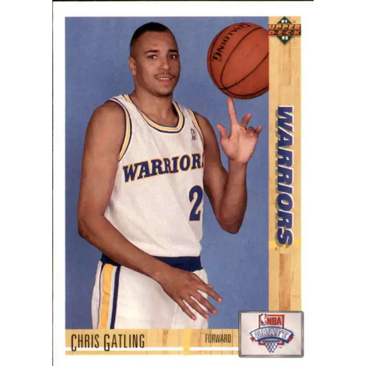 1991-92 Upper Deck #9 Chris Gatling NM-MT RC Rookie Golden State Warriors Basketball Card - Basketball Card Single