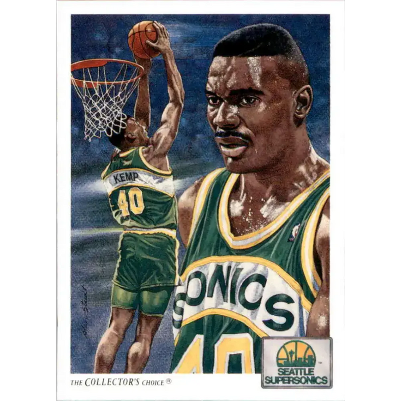 1991-92 Upper Deck #96 Shawn Kemp TC NM-MT Seattle SuperSonics Basketball Card - Basketball Card Single