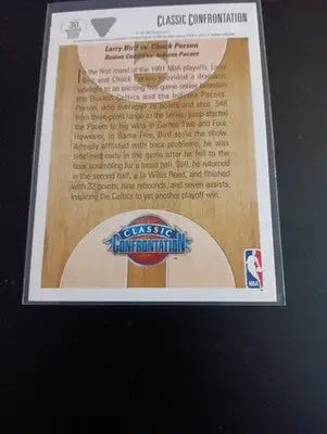 1991-92 Upper Deck - Classic Confrontation Larry Bird Chuck Person #30. NRMT+ - Basketball Card Single