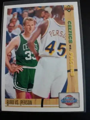1991-92 Upper Deck - Classic Confrontation Larry Bird Chuck Person #30. NRMT+ - Basketball Card Single