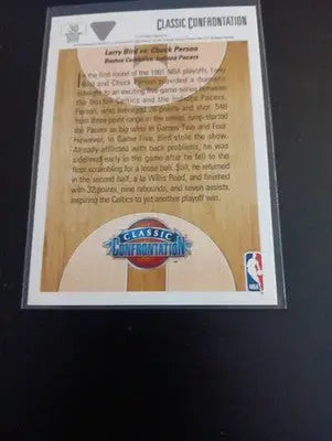 1991-92 Upper Deck - Classic Confrontation Larry Bird Chuck Person #30. NRMT+ - Basketball Card Single