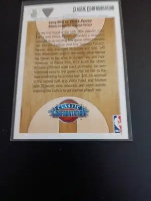 1991-92 Upper Deck - Classic Confrontation Larry Bird Chuck Person #30. NRMT+ - Basketball Card Single