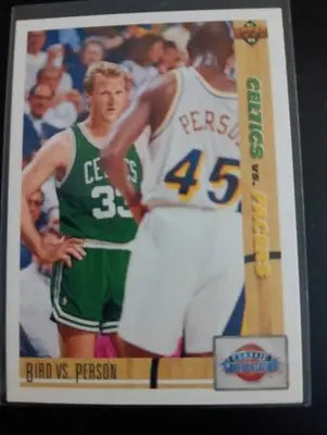 1991-92 Upper Deck - Classic Confrontation Larry Bird Chuck Person #30. NRMT+ - Basketball Card Single