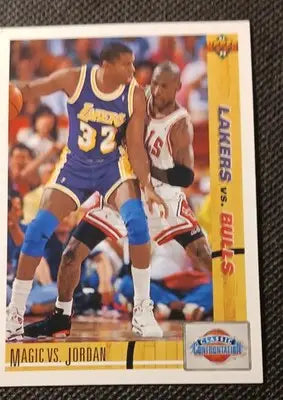 1991-92 Upper Deck - Classic Confrontation Michael Jordan M. Johnson #34. NRMT+ - Basketball Card Single
