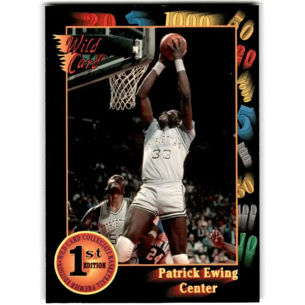 1991-92 Wild Card #15 Patrick Ewing NM-MT Georgetown Hoyas Basketball Card - Basketball Card Single