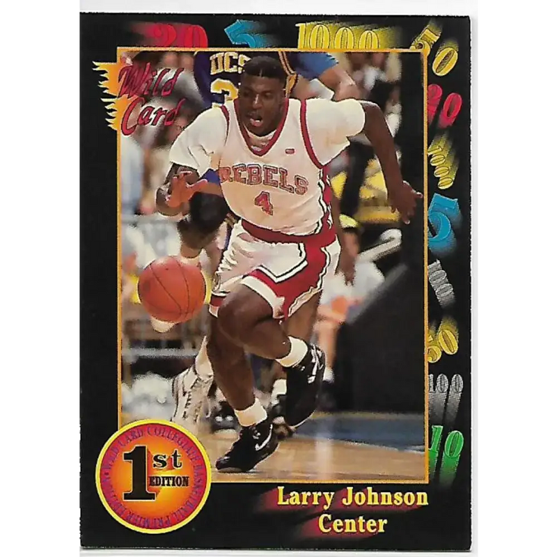 1991-92 Wild Card #24 Larry Johnson NM-MT UNLV Runnin’ Rebels Basketball Card - Basketball Card Single