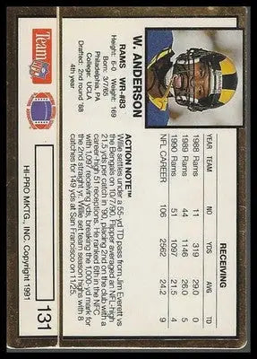 1991 Action Packed #131 Willie Anderson