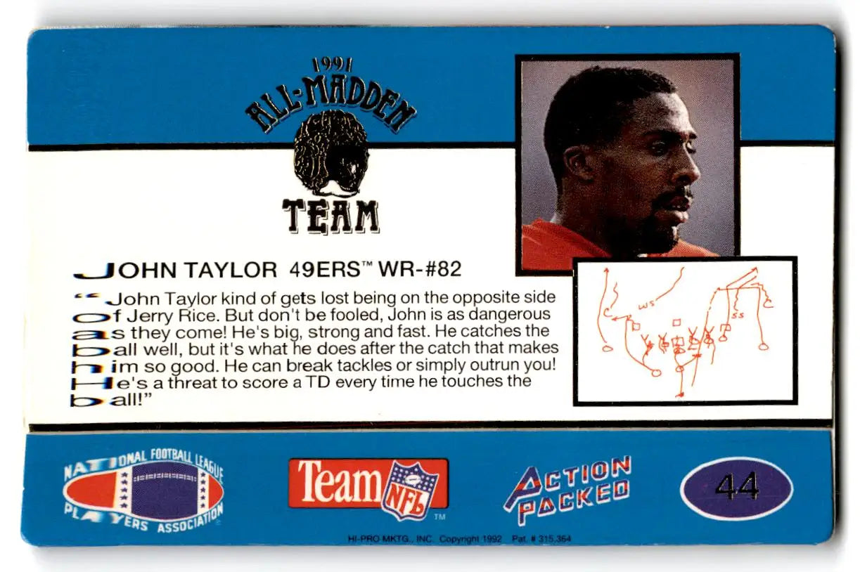 1991 Action Packed All-Madden #44 John Taylor - Football Card Single