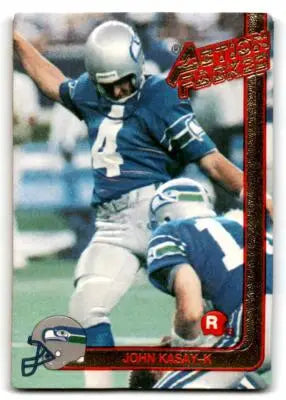 1991 Action Packed Rookie/Update #59 John Kasay - Football Card Single