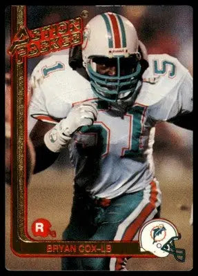 1991 Action Packed Rookie/Update Bryan Cox RC 73 Miami Dolphins