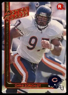 1991 Action Packed Rookie/Update Chris Zorich RC 25 Chicago Bears
