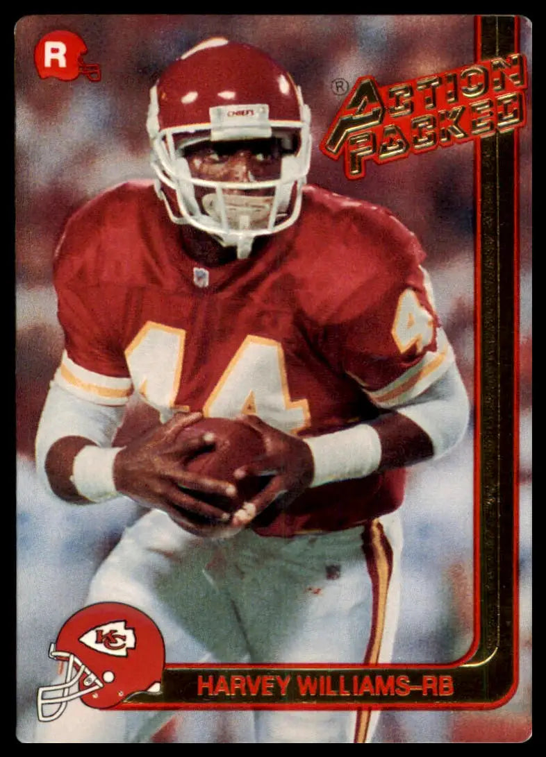 1991 Action Packed Rookie/Update Harvey Williams RC 16 Kansas City Chiefs - Football Card Single
