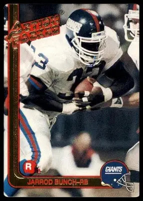 1991 Action Packed Rookie/Update Jarrod Bunch RC 11 New York Giants