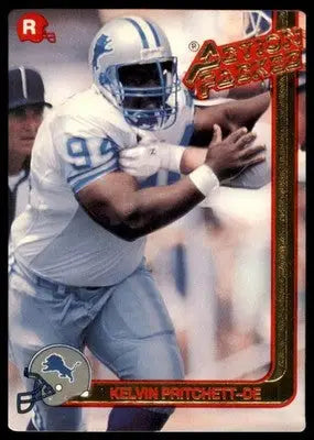 1991 Action Packed Rookie/Update Kelvin Pritchett RC 15 Detroit Lions