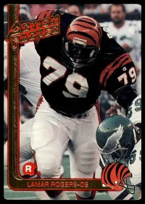 1991 Action Packed Rookie/Update Lamar Rogers RC 71 Cincinnati Bengals
