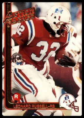 1991 Action Packed Rookie/Update Leonard Russell RC 10 New England Patriots