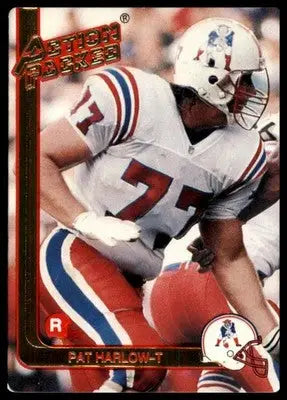 1991 Action Packed Rookie/Update Pat Harlow RC 7 New England Patriots