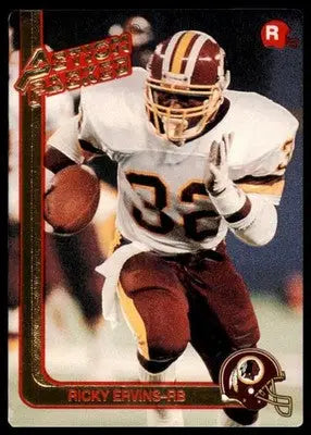 1991 Action Packed Rookie/Update Ricky Ervins RC 33 Washington Redskins