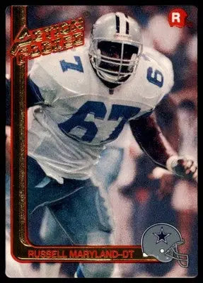 1991 Action Packed Rookie/Update Russell Maryland RC 6 Dallas Cowboys