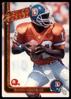 1991 Action Packed Rookie/Update Shawn Moore RC 35 Denver Broncos