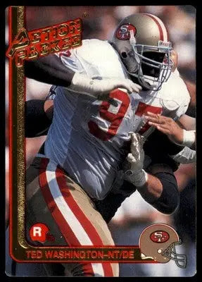 1991 Action Packed Rookie/Update Ted Washington RC 39 San Francisco 49ers
