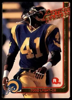 1991 Action Packed Rookie/Update Todd Lyght RC 36 Los Angeles Rams