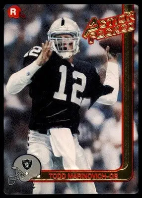1991 Action Packed Rookie/Update Todd Marinovich RC 18 Los Angeles Raiders
