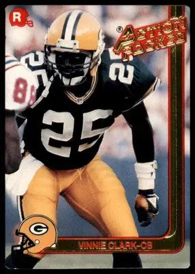 1991 Action Packed Rookie/Update Vinnie Clark RC 14 Green Bay Packers