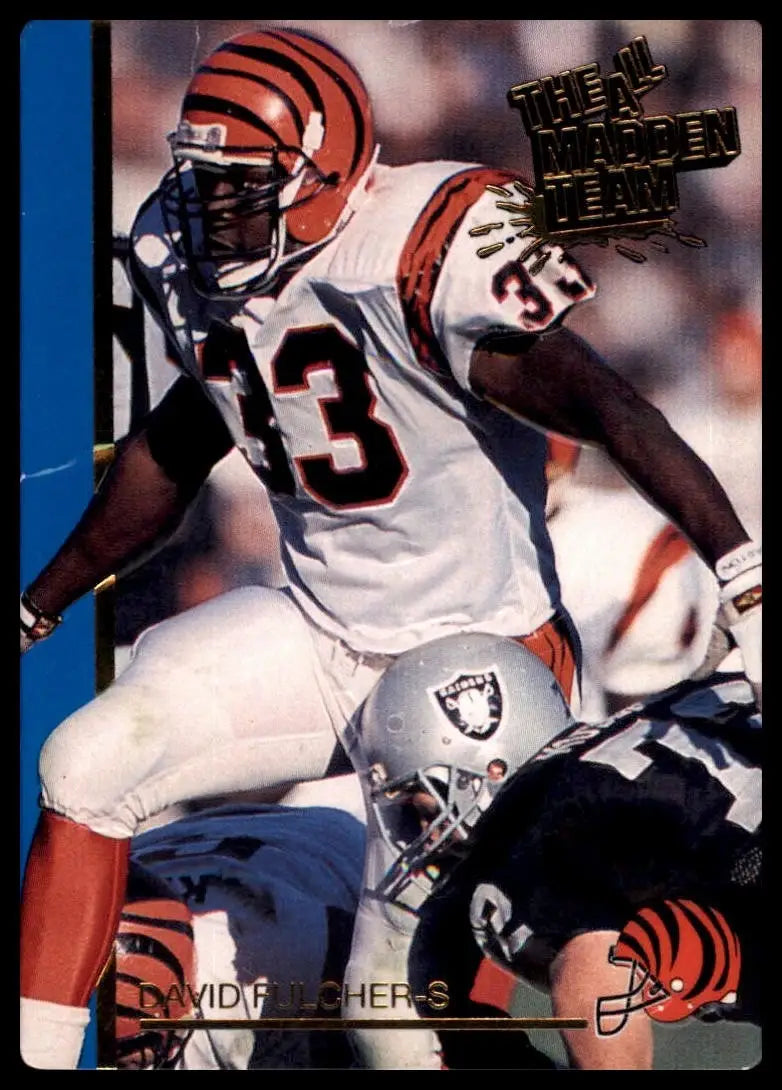 1991 Action Packed The Al Madden Team David Fulcher #25 Cincinnati Bengals NFL - Football Card Single