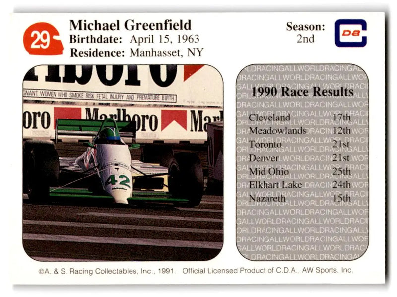 1991 All World #29 Michael Greenfield - Non-Sports Card Single