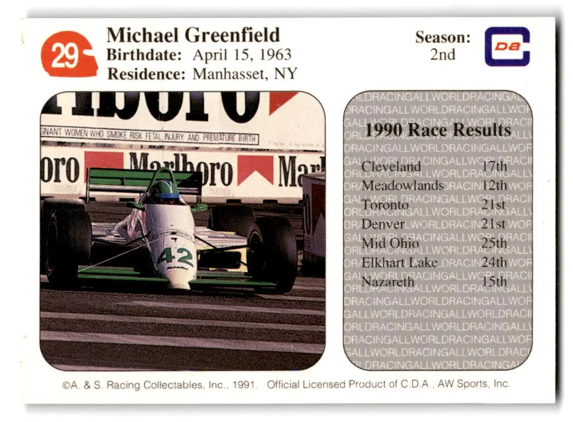 1991 All World #29 Michael Greenfield - Other