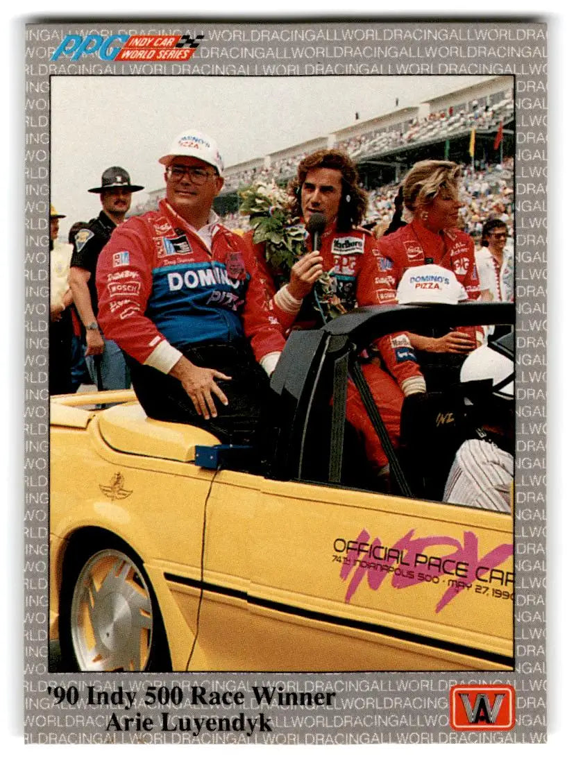 1991 All World #44 ’90 Indy 500 Race Winner Arie Luyendyk - Racing Card Single