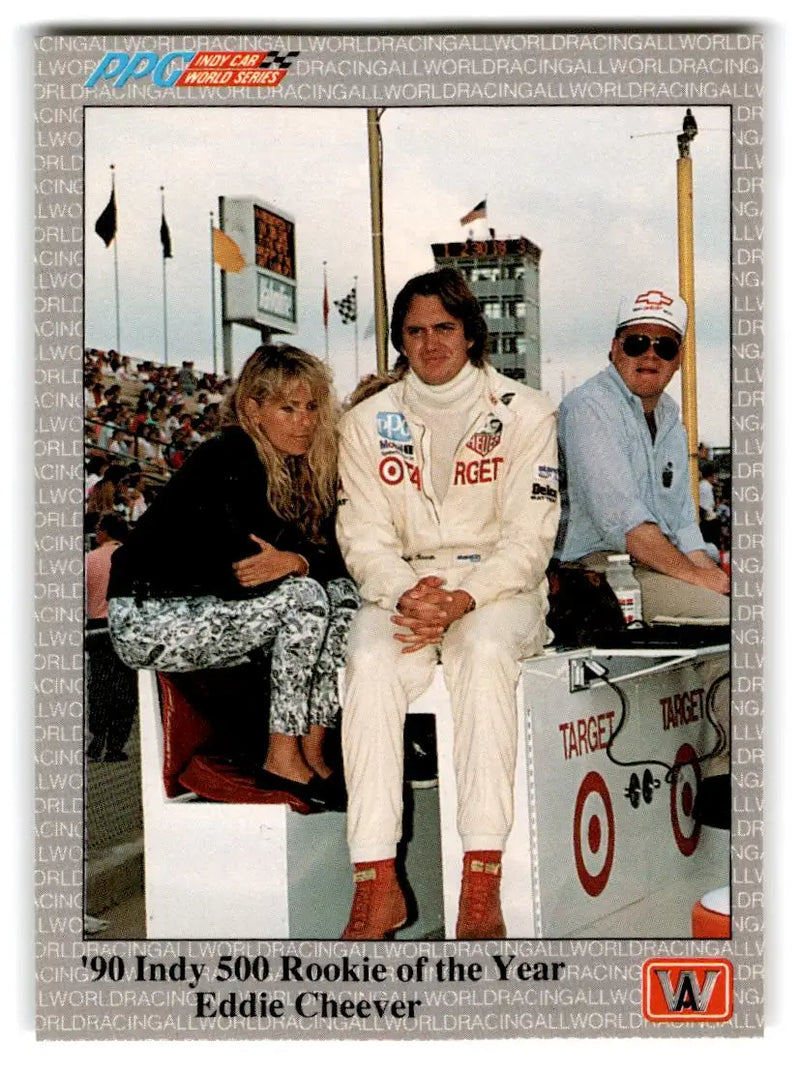 1991 All World #46 ’90 Indy 500 Rookie of the Year Eddie Cheever - Racing Card Single