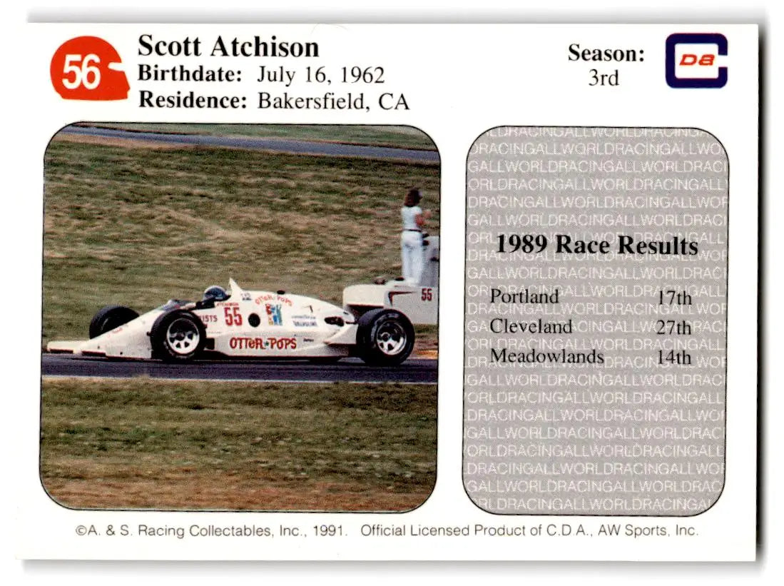1991 All World #56 Scott Atchison - Racing Card Single