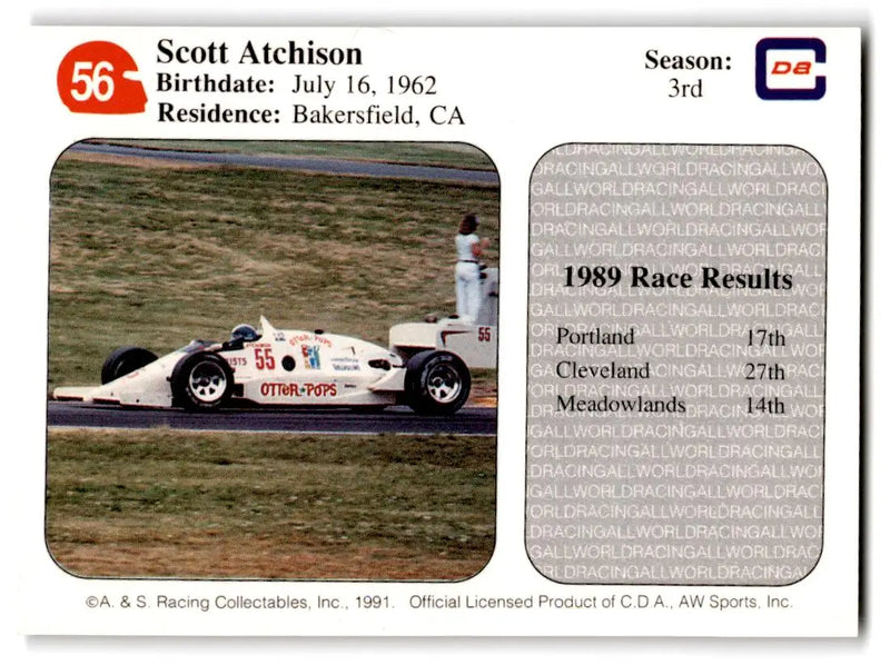 1991 All World #56 Scott Atchison - Racing Card Single
