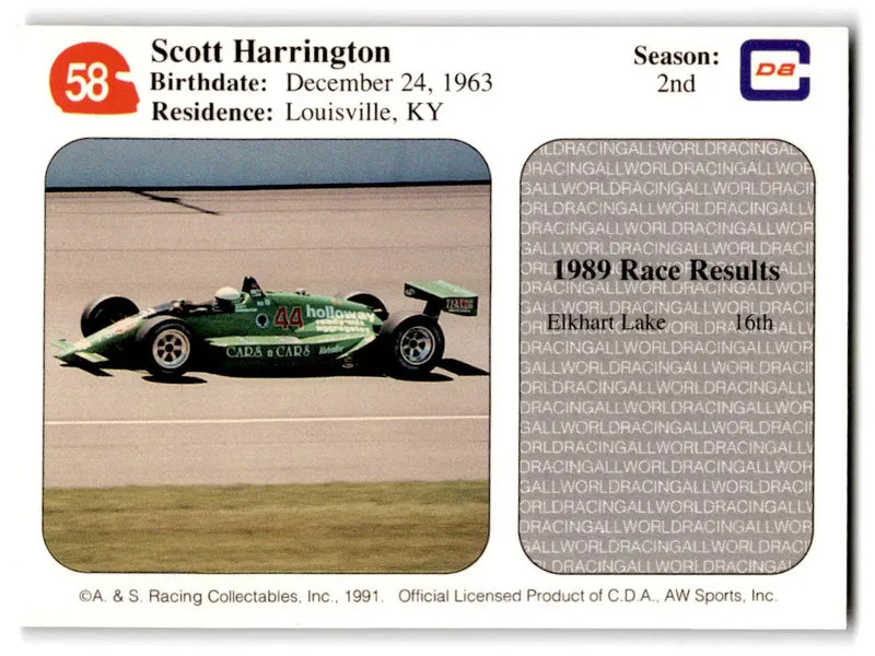 1991 All World #58 Scott Harrington - Other