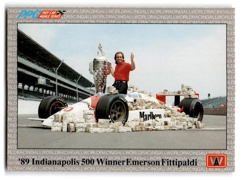 1991 All World #65 ’89 Indianapolis 500 Winner Emerson Fittipaldi - Racing Card Single